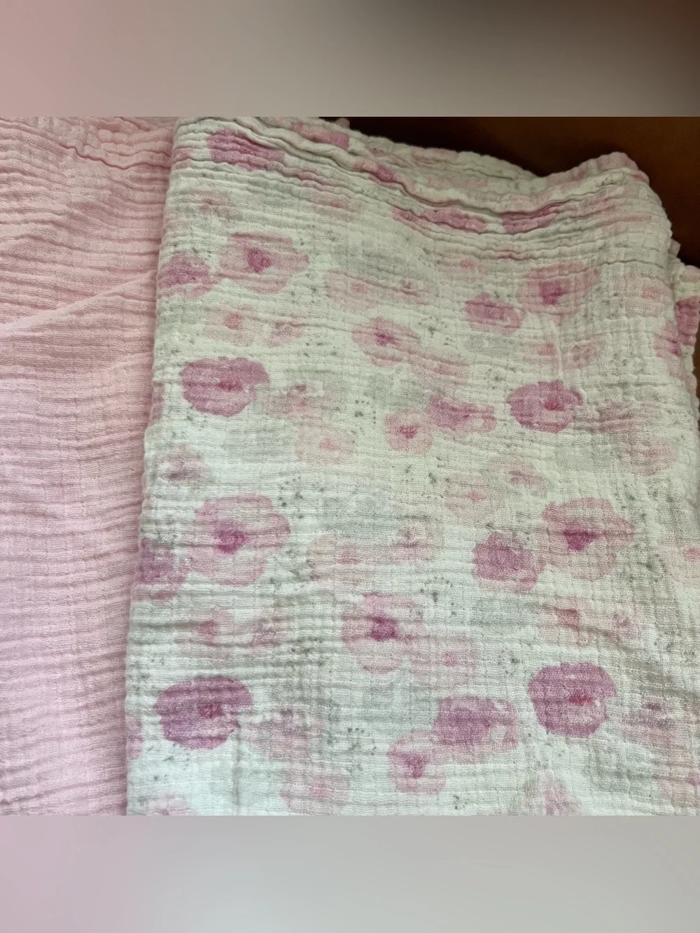 Set of 3 Modern Baby Girl Infant Toddler Large Muslin Swaddle Blankets Cotton